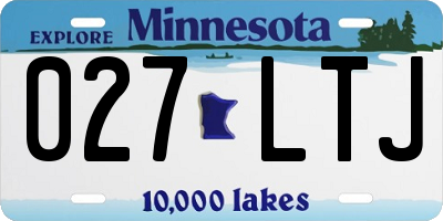 MN license plate 027LTJ