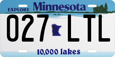 MN license plate 027LTL