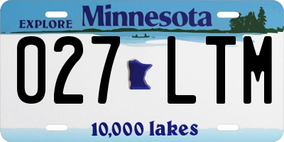 MN license plate 027LTM