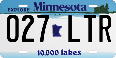 MN license plate 027LTR