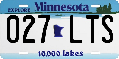 MN license plate 027LTS
