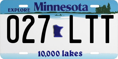 MN license plate 027LTT