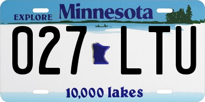 MN license plate 027LTU