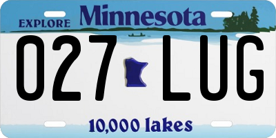 MN license plate 027LUG