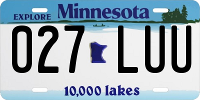 MN license plate 027LUU