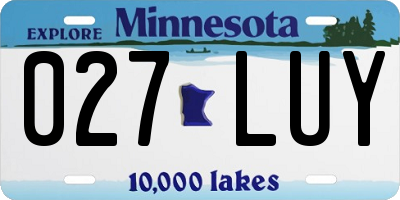 MN license plate 027LUY