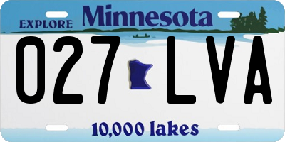 MN license plate 027LVA