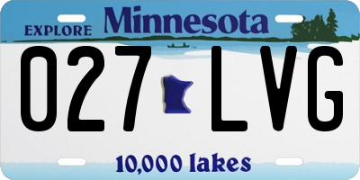 MN license plate 027LVG