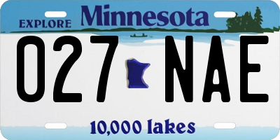 MN license plate 027NAE
