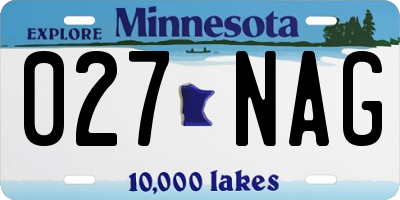 MN license plate 027NAG
