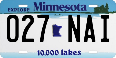 MN license plate 027NAI