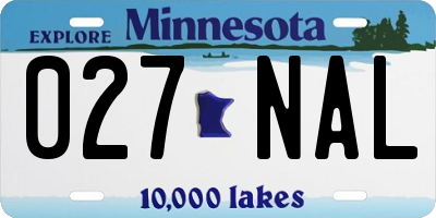MN license plate 027NAL