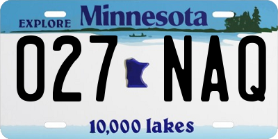 MN license plate 027NAQ