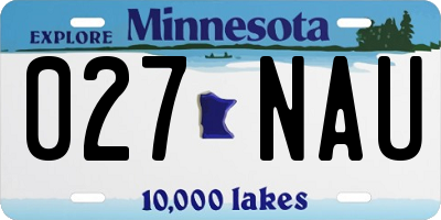 MN license plate 027NAU
