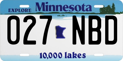 MN license plate 027NBD