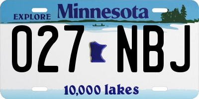 MN license plate 027NBJ