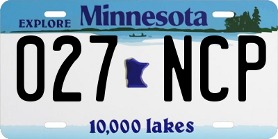 MN license plate 027NCP