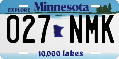 MN license plate 027NMK