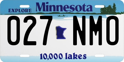 MN license plate 027NMO