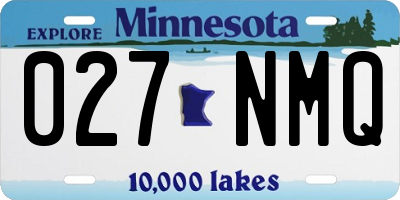 MN license plate 027NMQ