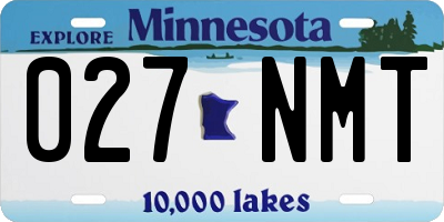 MN license plate 027NMT