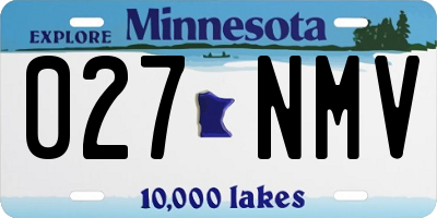 MN license plate 027NMV