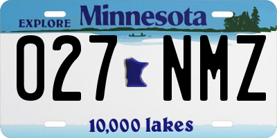 MN license plate 027NMZ