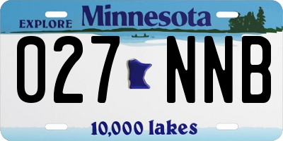 MN license plate 027NNB