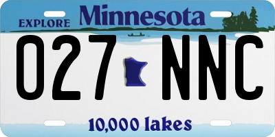 MN license plate 027NNC