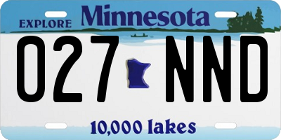 MN license plate 027NND