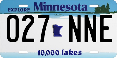 MN license plate 027NNE