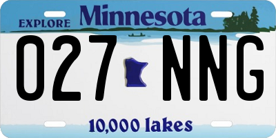 MN license plate 027NNG