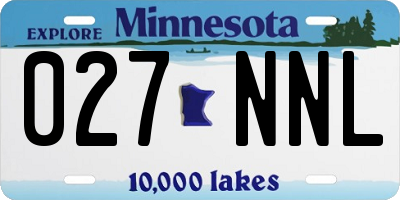 MN license plate 027NNL