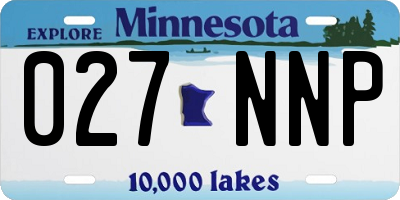 MN license plate 027NNP