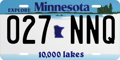 MN license plate 027NNQ