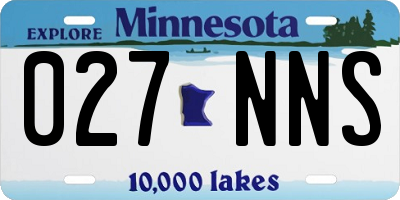 MN license plate 027NNS