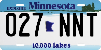 MN license plate 027NNT