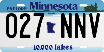 MN license plate 027NNV
