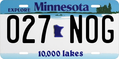 MN license plate 027NOG