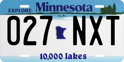 MN license plate 027NXT