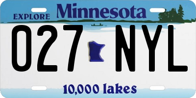 MN license plate 027NYL