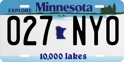 MN license plate 027NYO