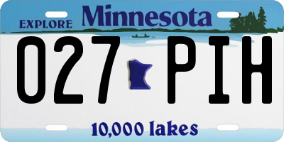 MN license plate 027PIH