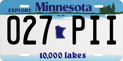 MN license plate 027PII