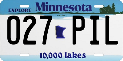MN license plate 027PIL