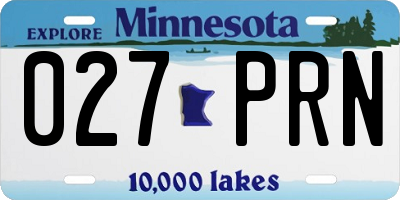 MN license plate 027PRN