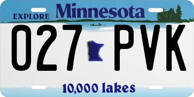 MN license plate 027PVK