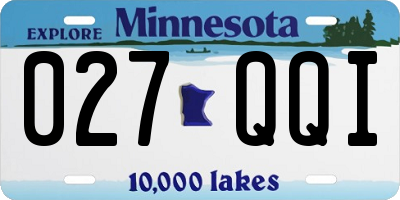 MN license plate 027QQI