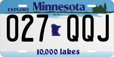 MN license plate 027QQJ