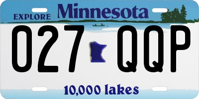 MN license plate 027QQP